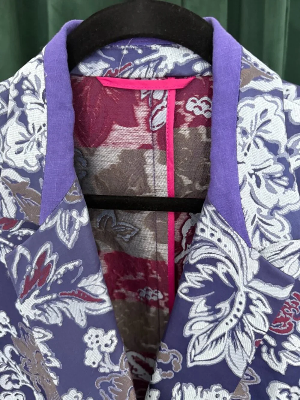 SOLD - ETRO Milano Floral Jacquard Blazer Purple Paisley Jacket IT 46 (US M/L) - Picture 11 of 11